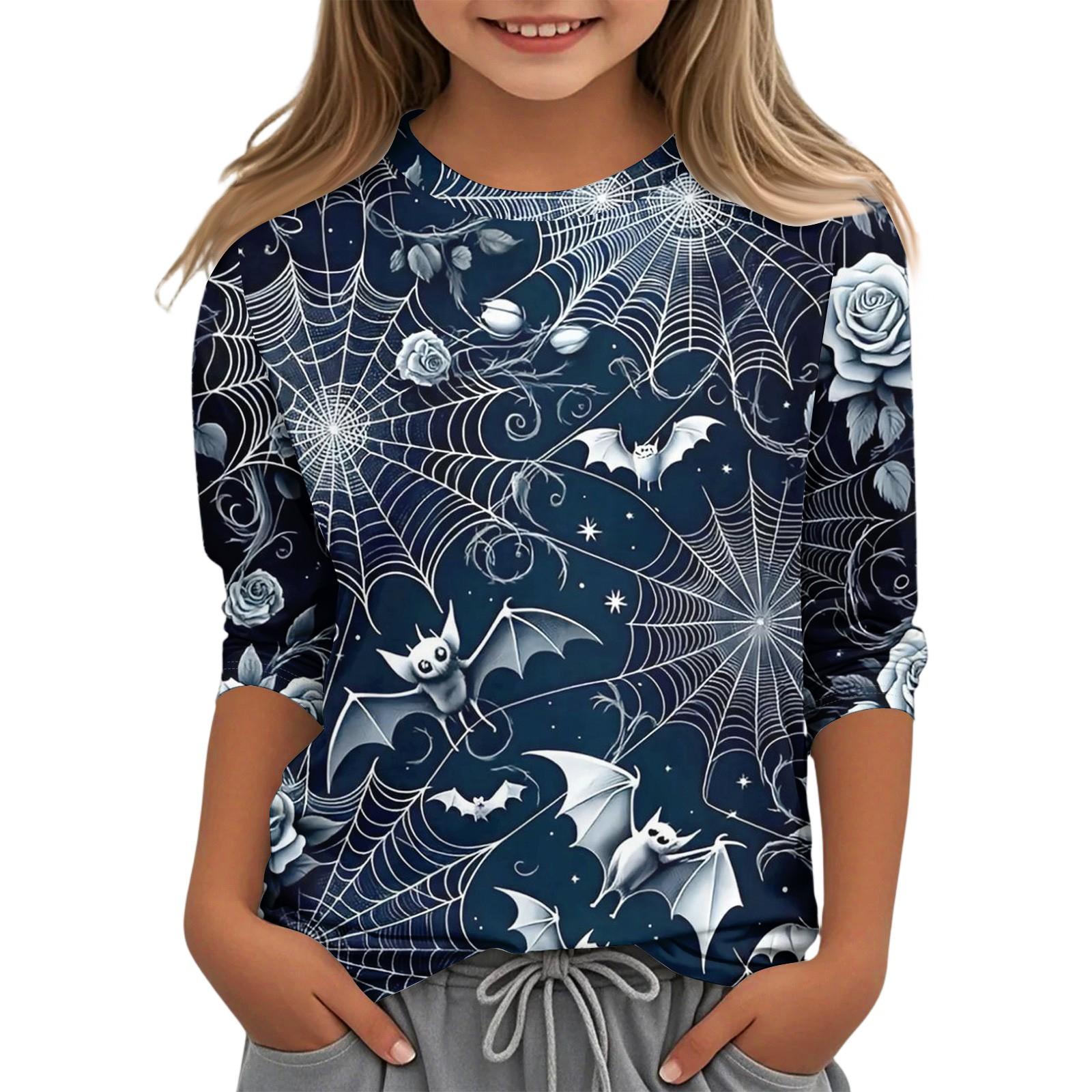 

Children s Casual Three-quarter Sleeve Round Neck Top 110 чорний