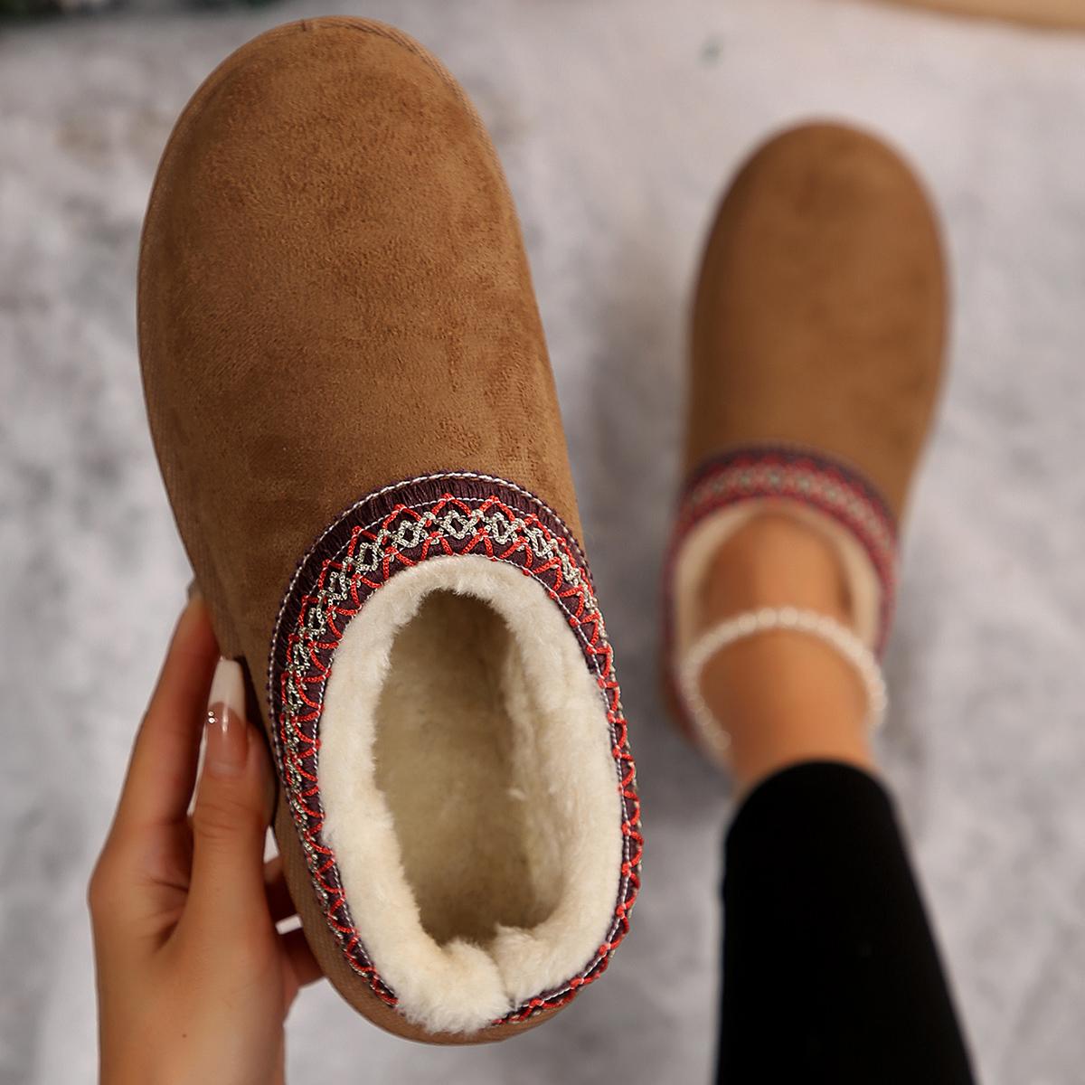 

Модные женские зимние тапочки, теплые, плюшевые, новые, зимние, с круглым носком, 2024, горячая распродажа, повседневные, для дома, на толстой подошве, на основе бисквитного торта, женские тапочки 41 малиновый