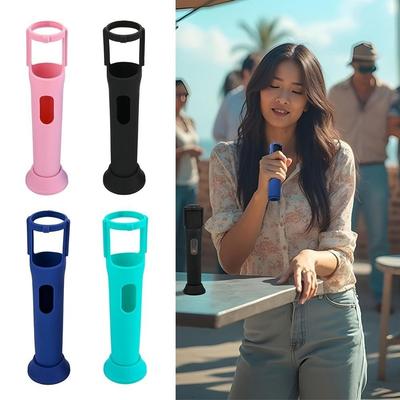 Silicone Microphone Sleeve Anti-Rolling Wireless Mic Cover for JBL PartyBox Recording Studio