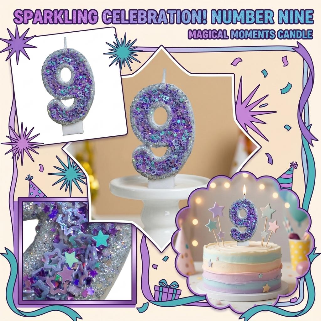 Fashion Cartoon Creative Birthday Candles Party Digital Candles