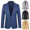 Autumn Trendy Light Luxury Men Slim Fit Suit Formal Subtlety JacketCasual Business Solid Color Lapel Long Sleeve Pockets Suit