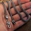 Men's Retro Italian Fox Tail Necklace - Minimalist and Rugged Chain.