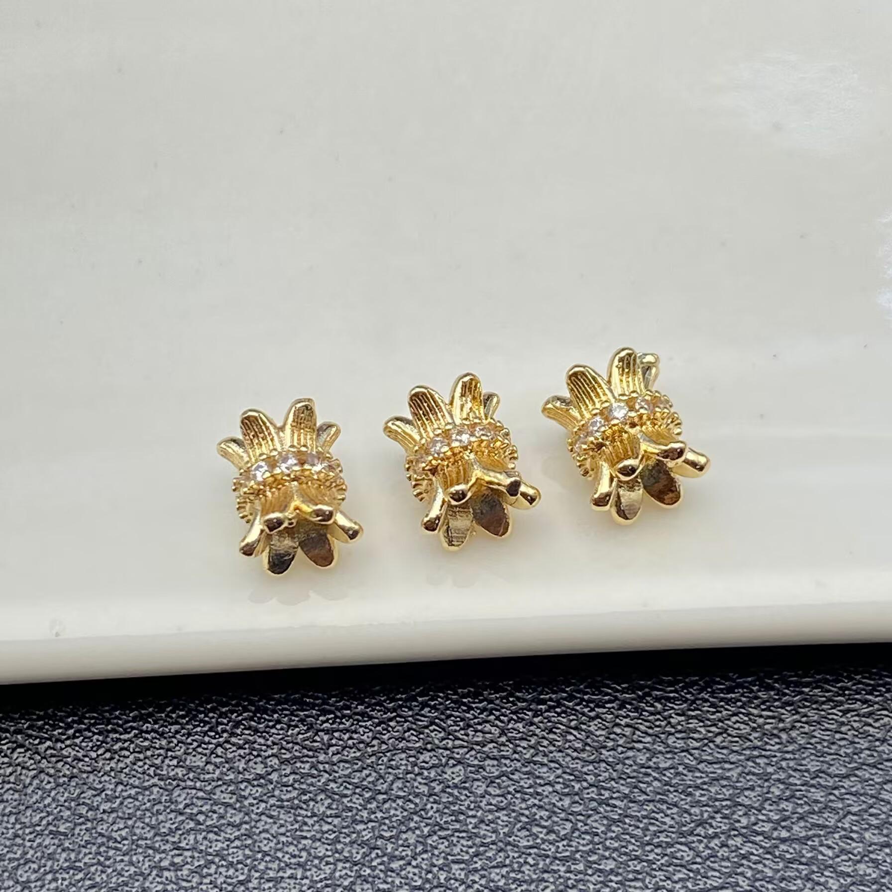 Циркониевые Бусины со Стразами для DIY Украшений - Тонкие Разделительные Бусины, Ручная Работа, Кристальные Подвески, Бисерная Работа