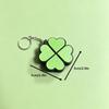 Lucky Four-Leaf Clover Keychain Clickable Buttons Stress Relief Toy Backpack Pendant Party Gift For Kids Adults