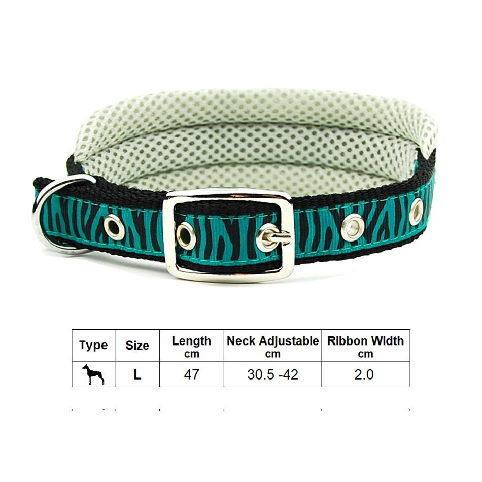 

Ошейник для собак, поводок, регулируемый сетчатый ошейник с мягкой подкладкой, дышащий ошейник для собак среднего размера L - 18 inch