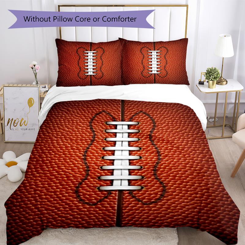 3pcs American Football Bedding Set Duvet Cover Closure Includes 1 Duvet Cover & 2 Pillowcases, Soft and Comfortable for All Seasons.