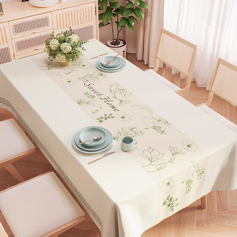 New Year'S Fresh Tablecloth Leave-In Waterproof And Oil-Proof Pvc Dining Table Tablecloth Tablecloth Cover Cloth Coffee Table Tablecloth