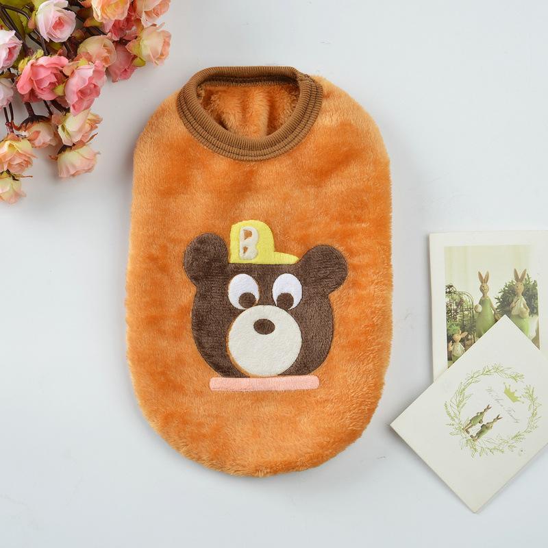 Fleece Pet Vest Small Puppy Cats Clothing Warm Lightweight Wear Cartoon Dog Clothes Chest Size Adjustable Comfort Fit