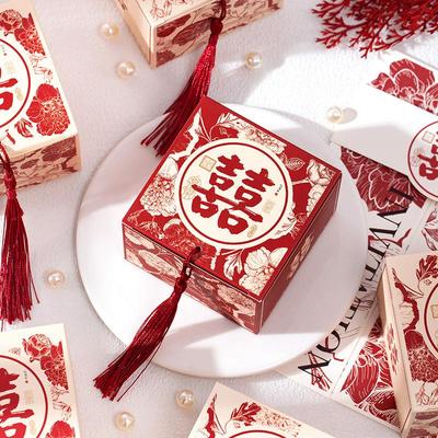 Chinese Tassel Wedding Candy Box - Creative Souvenir Packaging