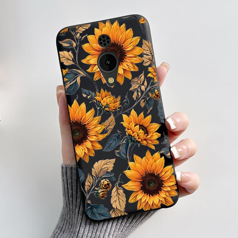 Hülle Für Nokia 150 2G 2023 TA-1582 Hülle Ästhetisch Luxuriös Niedlich Cool Jungen Mädchen Schwarz Matt Weiches TPU Vollschutz Rückseite