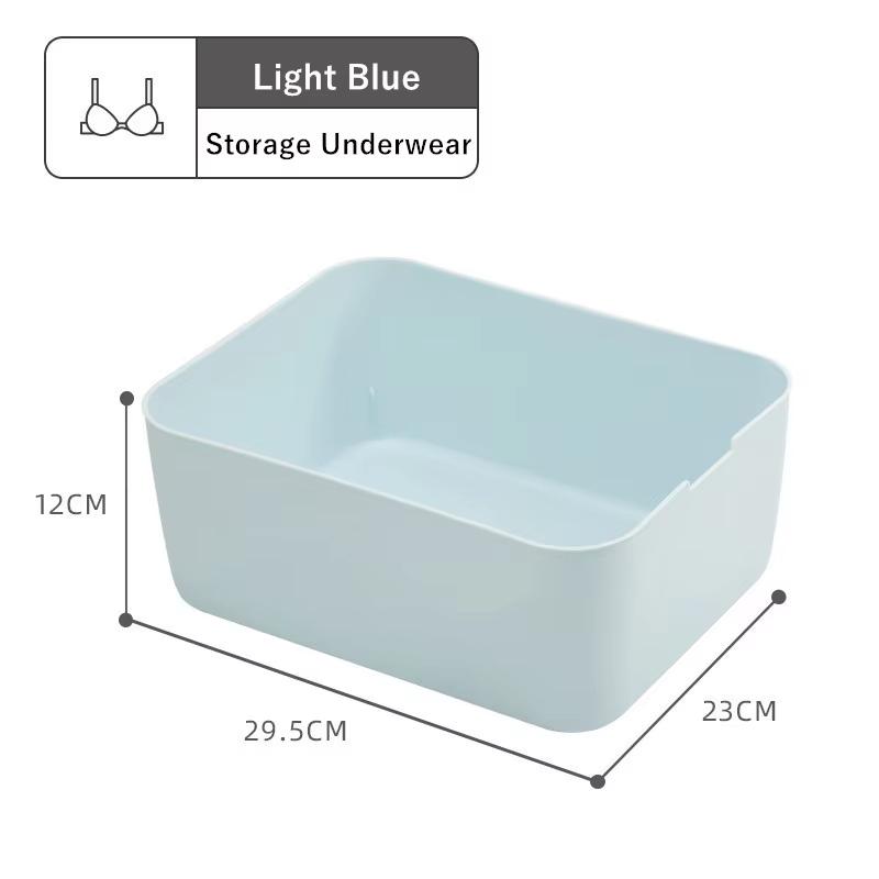 

1/10/15 Сетчатый пластиковый разделитель для нижнего белья, ящик для хранения с крышкой, органайзер для шкафа в спальню, ящик для одежды, бюстгальтера, носков, коробки, контейнера светло-синий