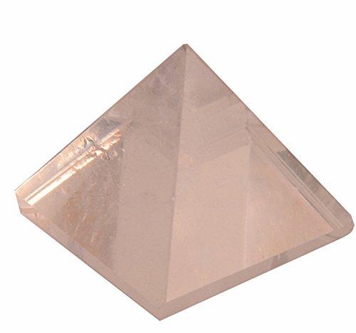 Purpledip Clear Crystal Quartz Pyramid (Authentic Gem Stone Rock): Hand Polished Natural Healing Device for Vaastu Feng Shui Positive Energy (10978)