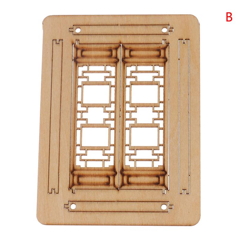 New 1:12 Dollhouse Wooden Window Frame Miniature Doll House Furniture Toys