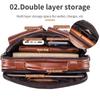 LAOSHIZI Genuine Leather Men's Shoulder Bag Vintage Male Messenger Bags Men Business Crossbody Bag