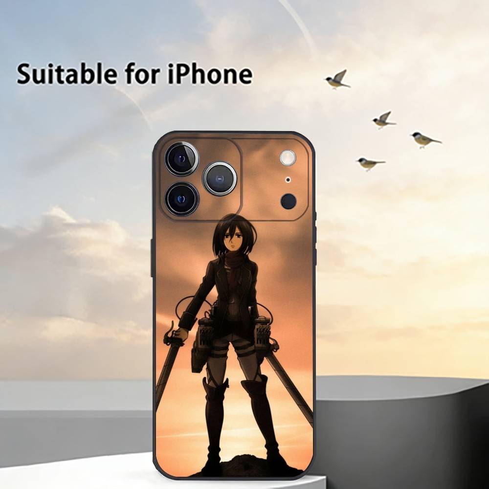 

A-Атака на Титанов Микаса Чехол для Телефона Силиконовый Мягкий Для IPhone 17 16 15 14 13 12 11 X XR Plus Pro Max Plus iPhone14