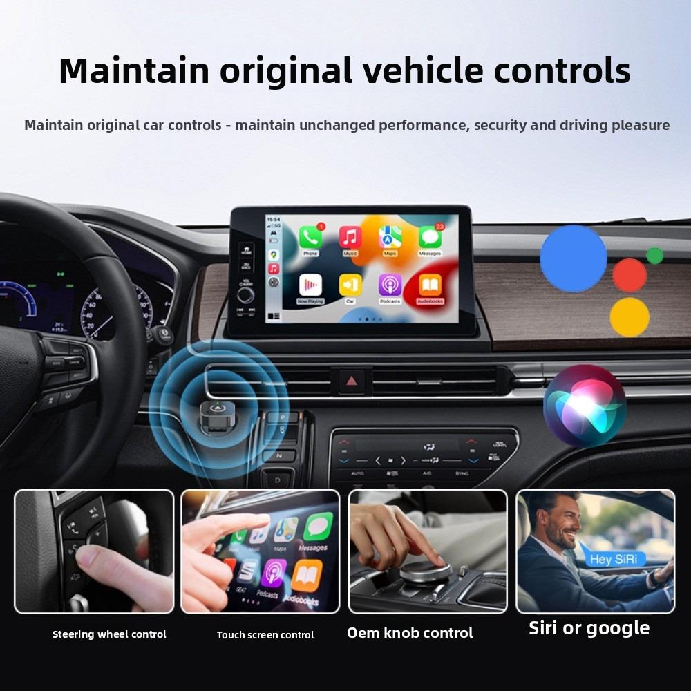 Wireless CarPlay Adapter Box Convert Wired to Wireless CarPlay Android Auto for Car Stereo