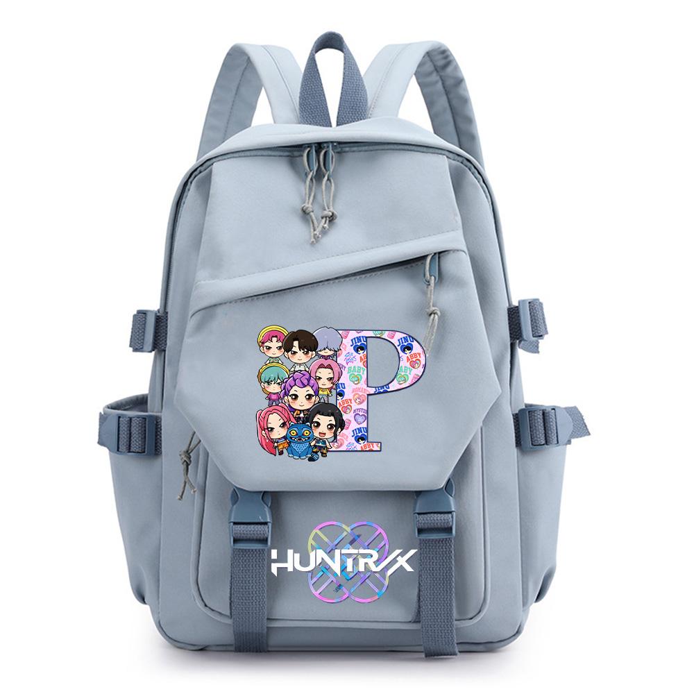 26 English Letter Kpop Demon Hunters Printed Backpack for Teenager Boy Gril Schoolbag Children Student Bookback Large Capacity Travel Bag Kid Gift