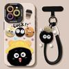 3D Coal Ball Apple 17 Pro Max Phone Case 17 Pro with Lanyard 17 Cute Air Silicone 16 Full Coverage Soft Case
