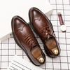 Brock Leather Shoes Casual Trend Size Wedding Business Dress Men's Big Shoes British Youth Suit Shoes Men
