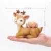 Cute Deer Small Plant Pot Resin Succulent Planter for Home Office Desk Mini Ornament Fairy Garden Flowerpot Decoration