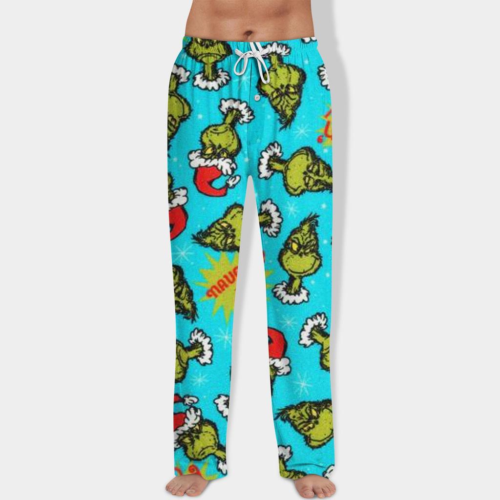 Men's Allover Printed Home Pants Sleeping Pajama Pants Long Pants Pajama Pants Yoga Pants