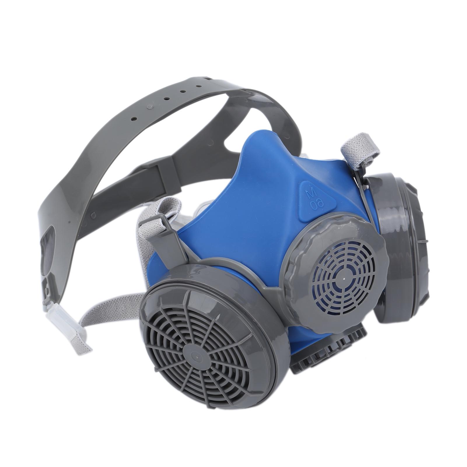 Half Mouth Cover Dust Prevention AntiAging AntiAllergy DoubleLayer Silicone Grey Blue