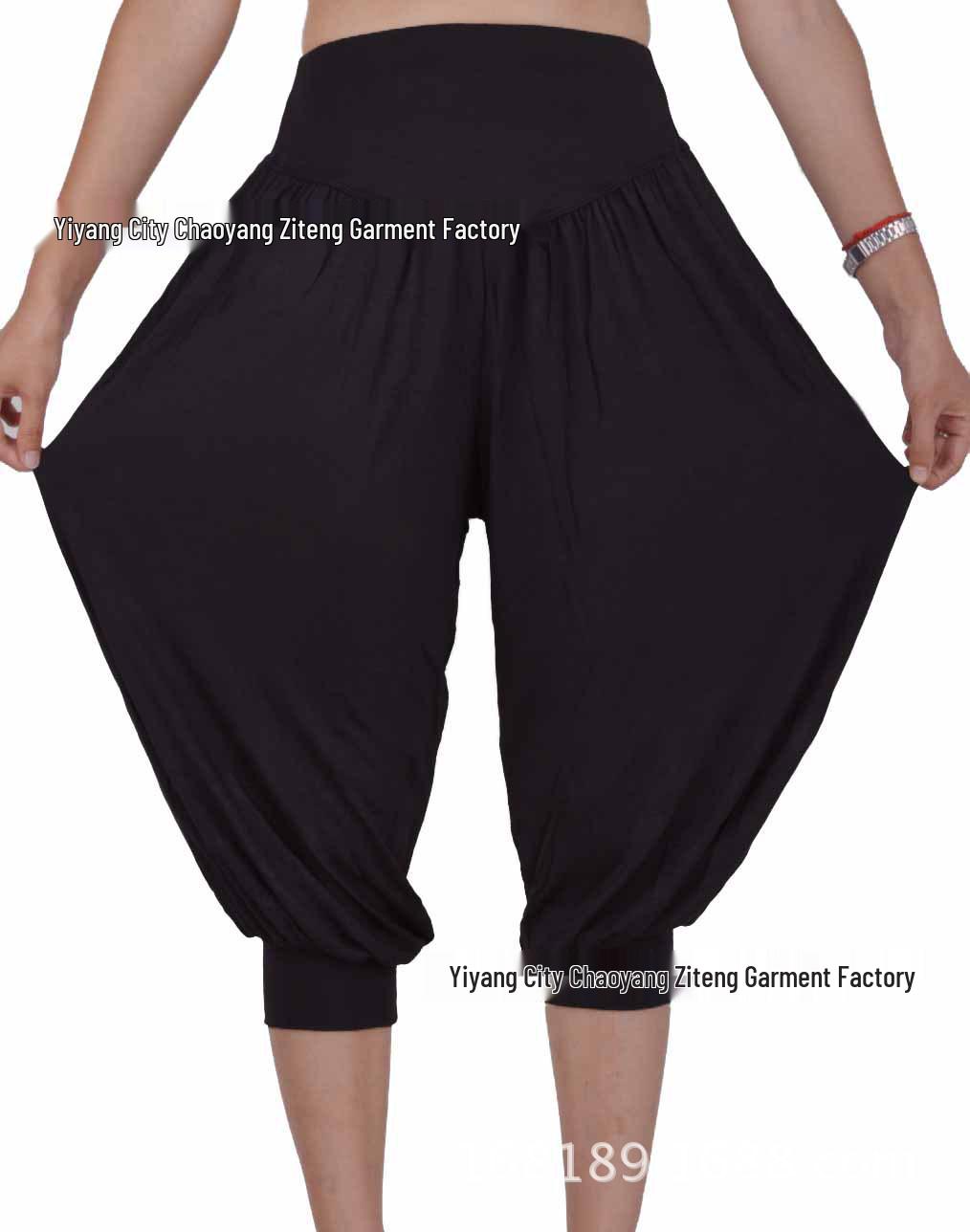 

Шаровары для йоги и боевых искусств - Тай-чи, Капри для йоги M чёрный