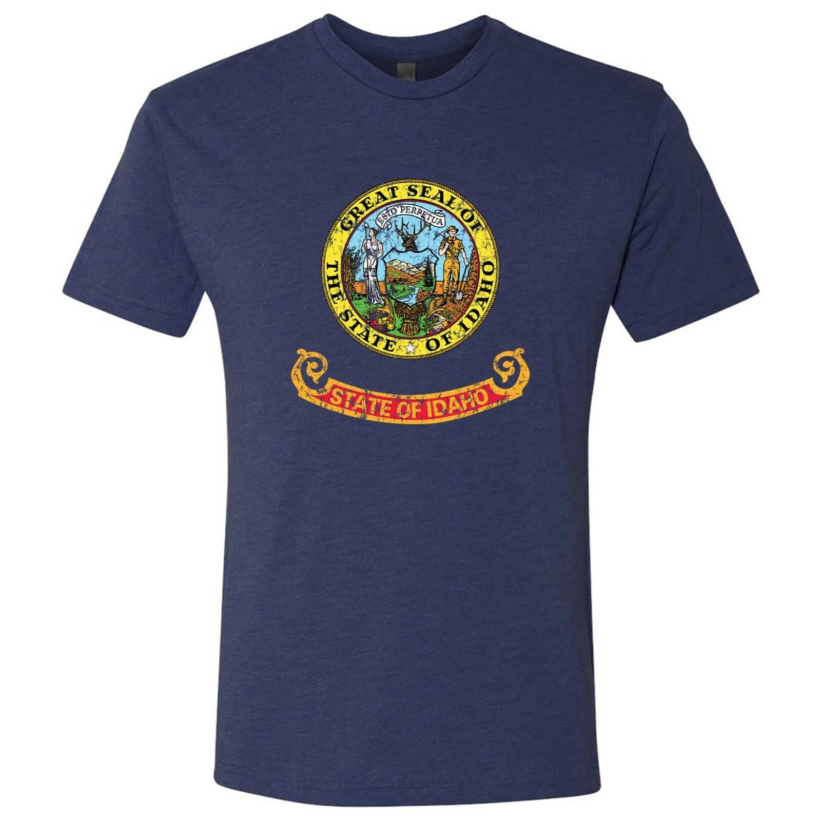 Idaho Flag State Pride Triblend Mens T-Shirt - Vintage Navy XL