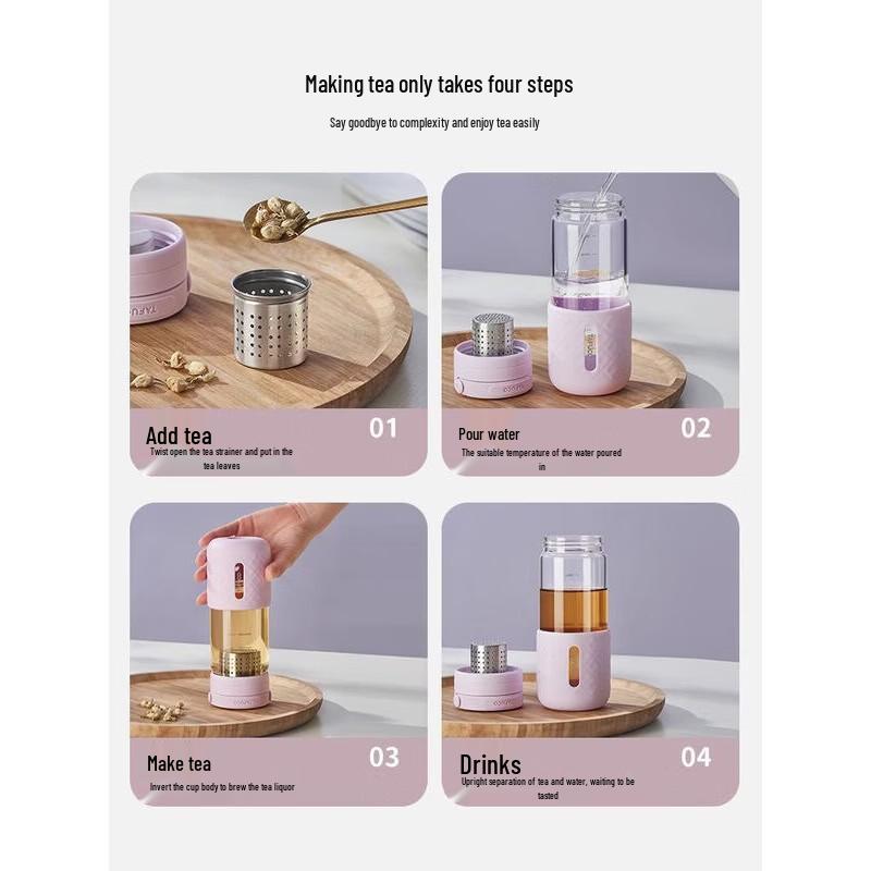 TAFUCO Tea Infuser Glass Bottle