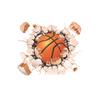 Breaking Through Wall Ball Sports Sticker Basketball Pool Soccer for Bedroom Home Decor Removable Decal
