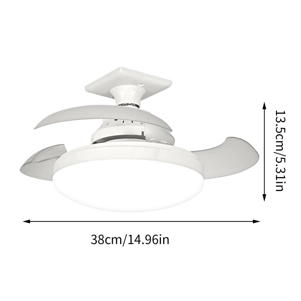 Modern Ceiling Fan Home Quiet Invisible Fan Light  Retractable LED Ceiling Fan Home Fan With Lights Remote Home Accessories