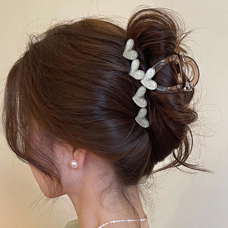 Elegant Large Hair Claw Clip for Thick Hair - High-End Korean Updo Shark Clip