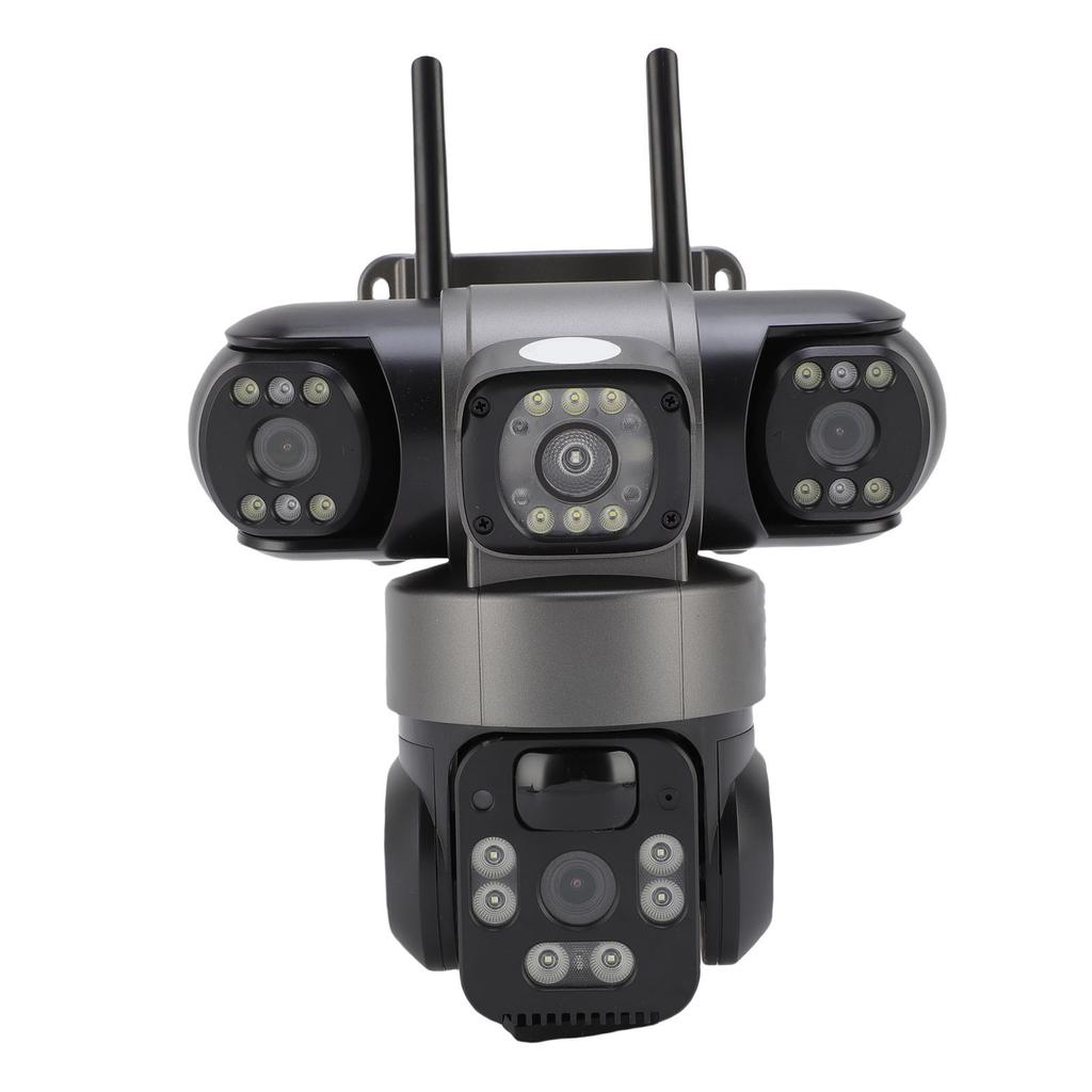 4G Triple Lens Solar Security Camera Motion Detection Voice Alerts 2 Way Talk Local Cloud Storage Outdoor Surveillance