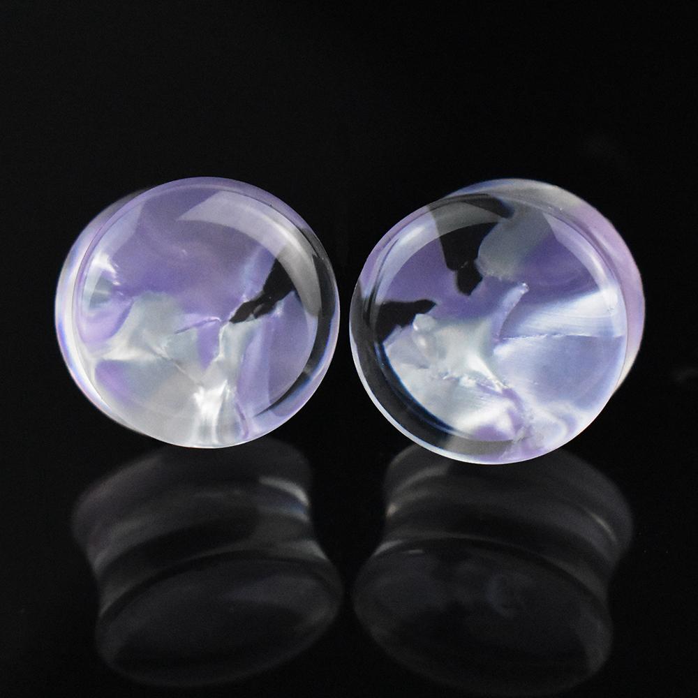 

2pcs 8-50mm Ear Plug Tunnels Gauges Ear Stretcher Body Jewelry for Women Men 8mm фіолетовий