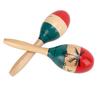 2 stk Maracas Musikkinstrument Trerangler Shaker Hånd Perkusjon Leketøy Sand Shaker for barn
