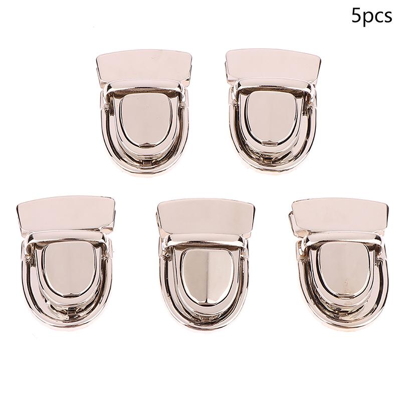 5Pcs Metal Locks Bag Clasp Catch Buckles For Handbags Shoulder Bags Purse Totes Closures Snap Clasps Diy Craft Accessories