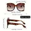 Chic Oversized Square Fashion Sunglasses for Women - Anti-Glare, Durable PC Frame with Metal Hinges - Perfect for Beach & Travel