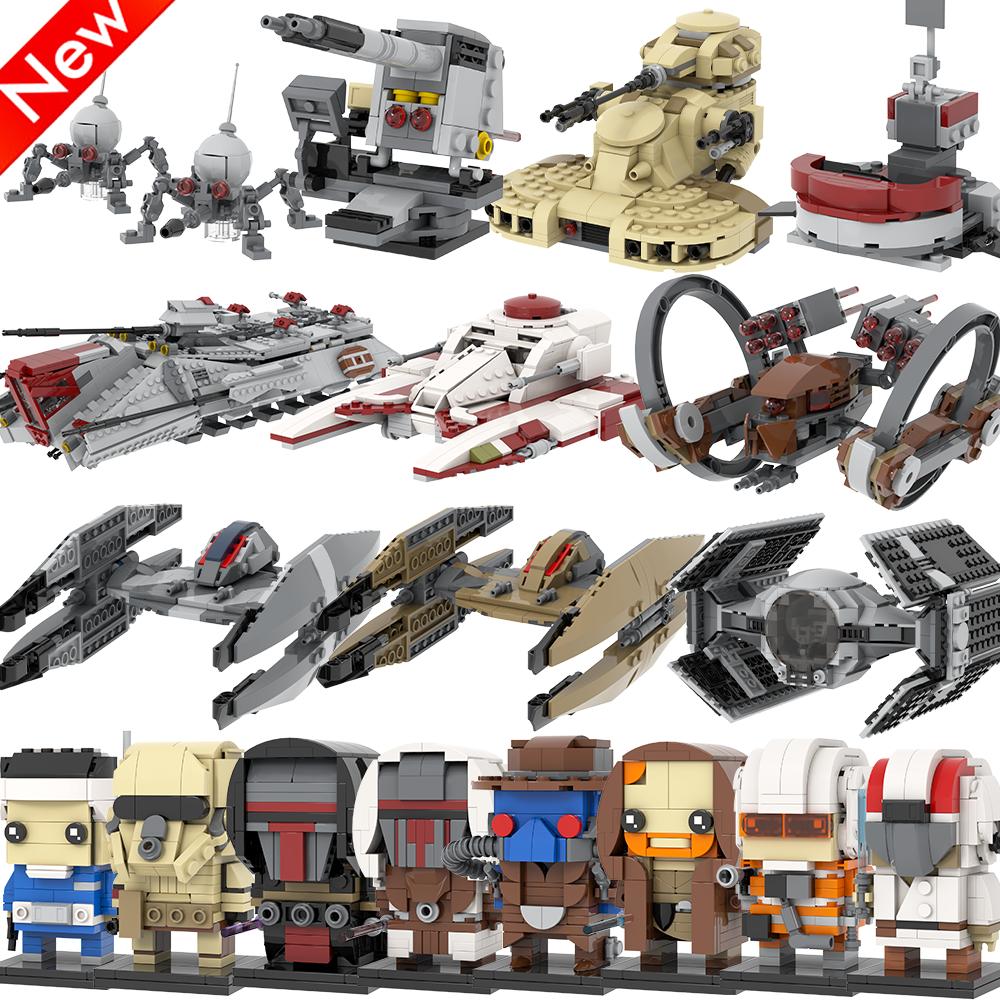 MOOXI Nový Sci-Fi Film Vesmírné Války Droid Tank Válečný Letoun MOC Modelová Sada Kostek DIY Dioráma Dětská Hračka Stavebnice Sada Dárek pro Dospělé