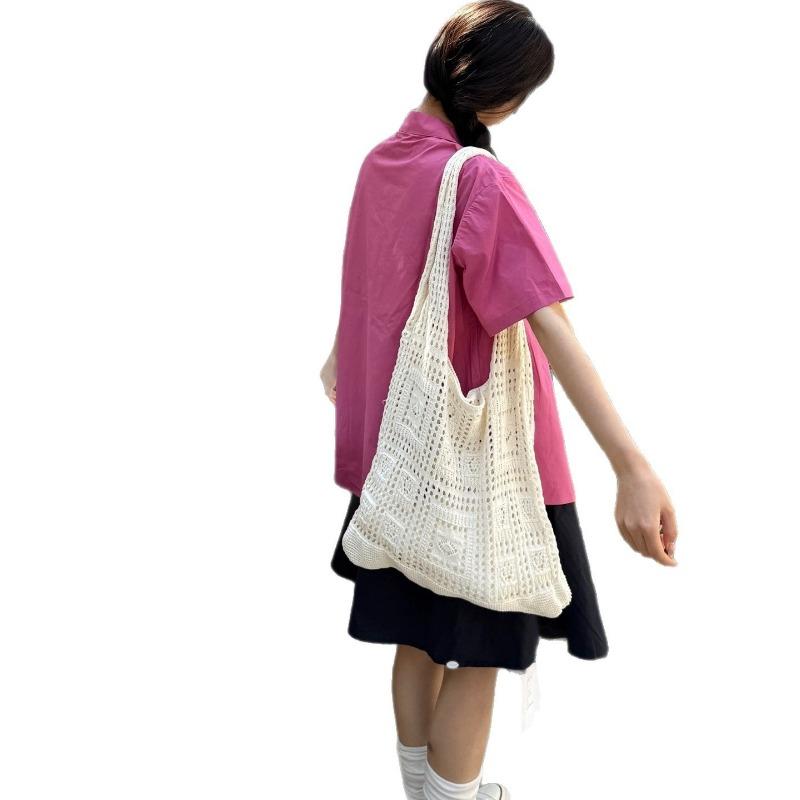 Fashionable Woven Bag, Versatile for Commuting, Large-capacity Single-shoulder Tote Bag