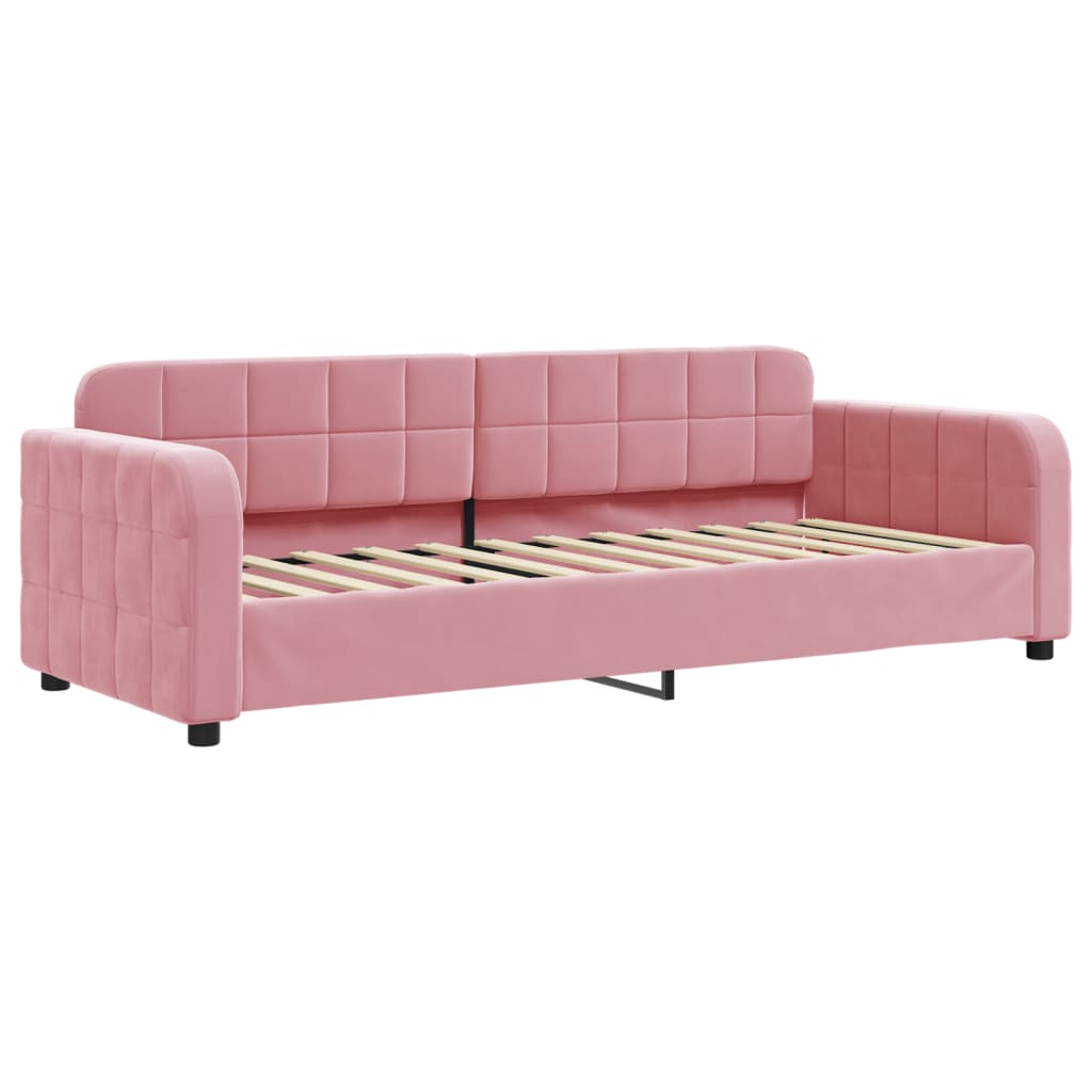 Daybed in Pink 80 x 200 cm Velvet