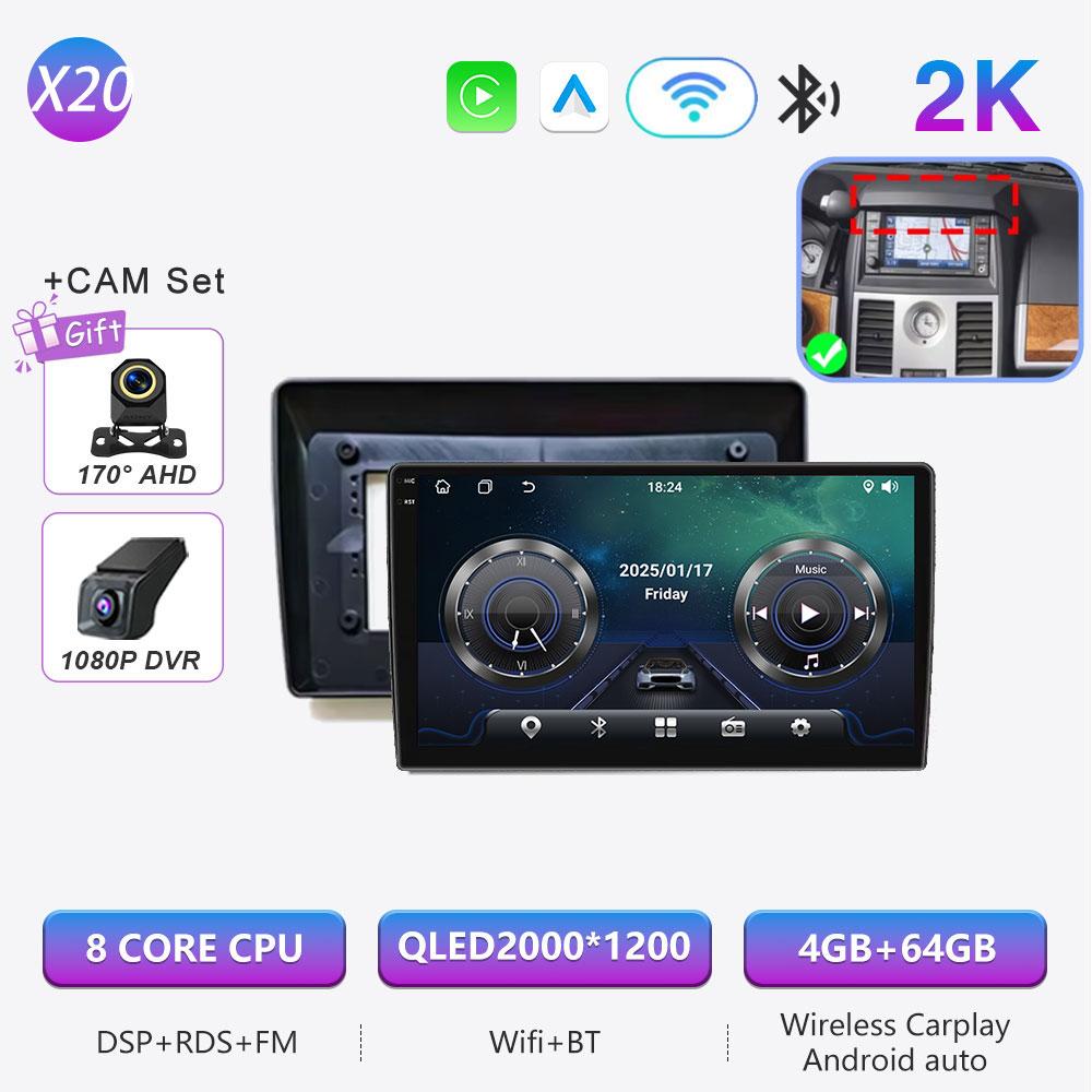 Android 16 Octa-Core Car Radio for Chrysler Grand Voyager 2008-2015, Multimedia Player, Carplay, GPS, QLED Touchscreen, 4G, WIFI, DVD