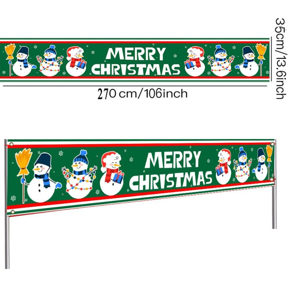 Foldable Christmas Pull Flag DIY Flag Banner Multipurpose Christmas Banner  Yard