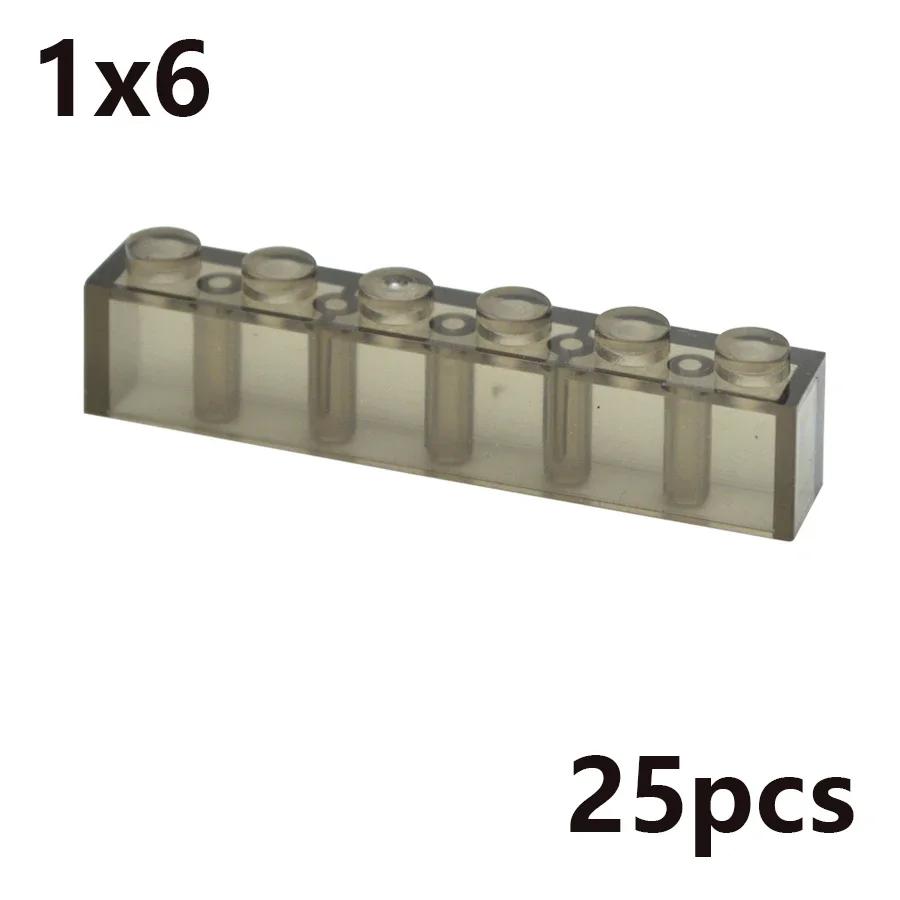 MOC Transparent Thick Building Blocks Figures 1x1 1x2 2x2 2x4 Dots Clear Brick Compatible Brand Educational Creative Toy for Kid