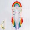 Cotton Rope Wall Ornaments Hand-woven Tassel Tapestry Kawaii Weaving Rainbow Hangings  Nursery