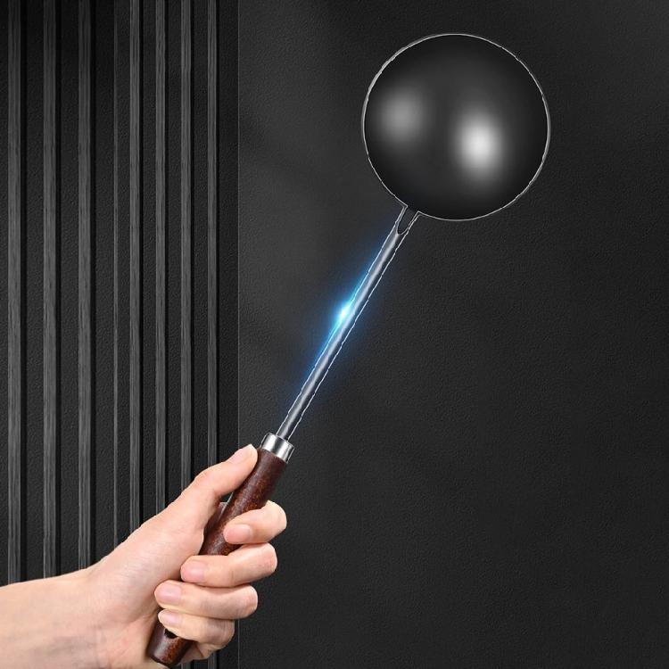 Long Handle Iron Spoon Convenient Metal Frying Spatula Kitchen Tool for Cooking