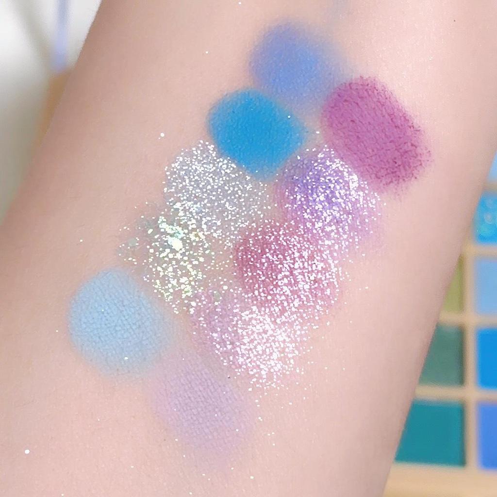 MGL Dreamy 40-Color Eyeshadow Palette: Pearlescent Glitter & Shimmer for Students and Stage Makeup