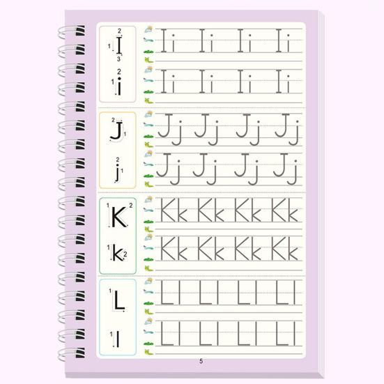 Suddies Trace Grooved Writing Practice Tracetrek Workbook Reusable Grooved Handwriting Workbook Number Letter Tracing Book for Kids Learning