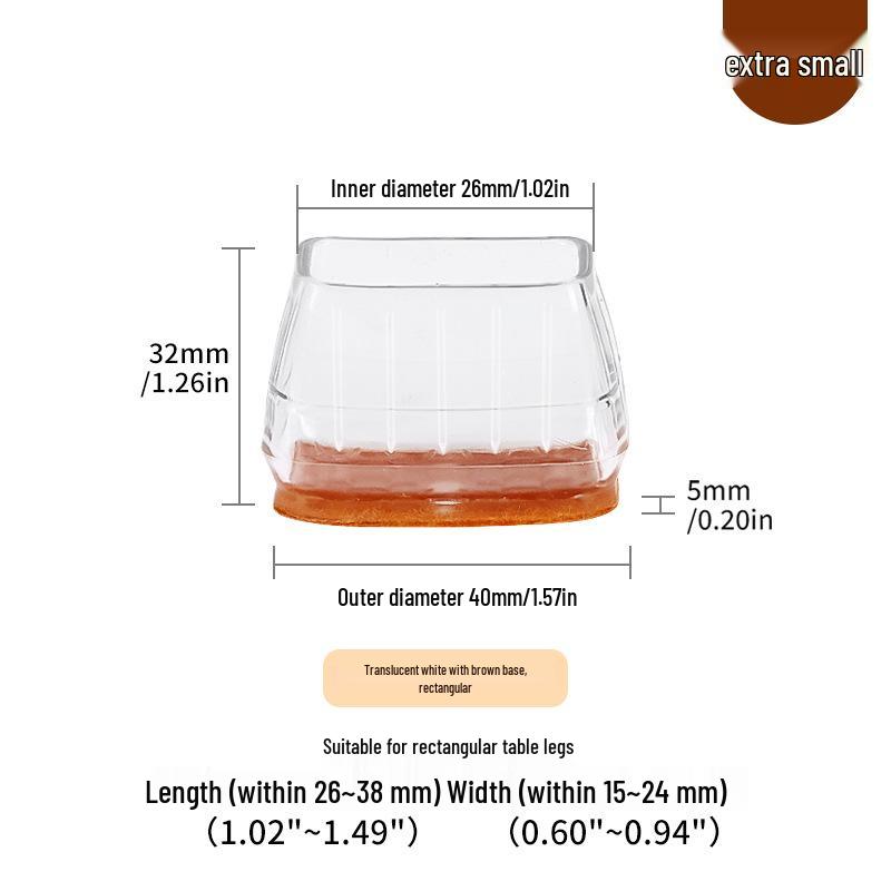 Silicone Chair Leg Covers with Felt Pads - Furniture Protection and Noise Reduction