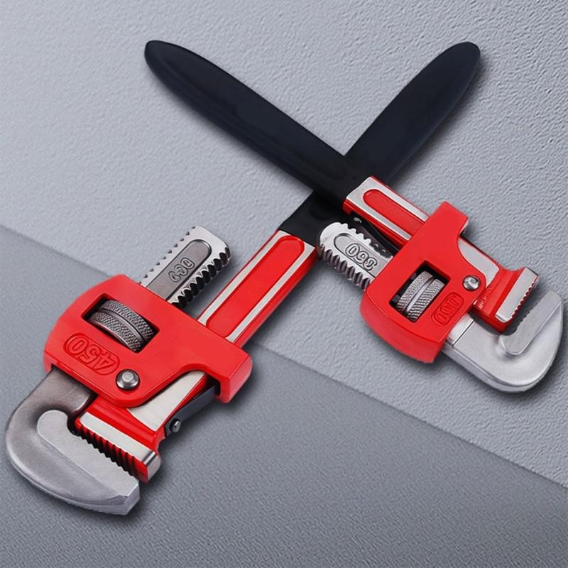 Adjustable Wrench Large Opening Long Handle Universal Spanner Mechanical Workshop Hand Repair Tool