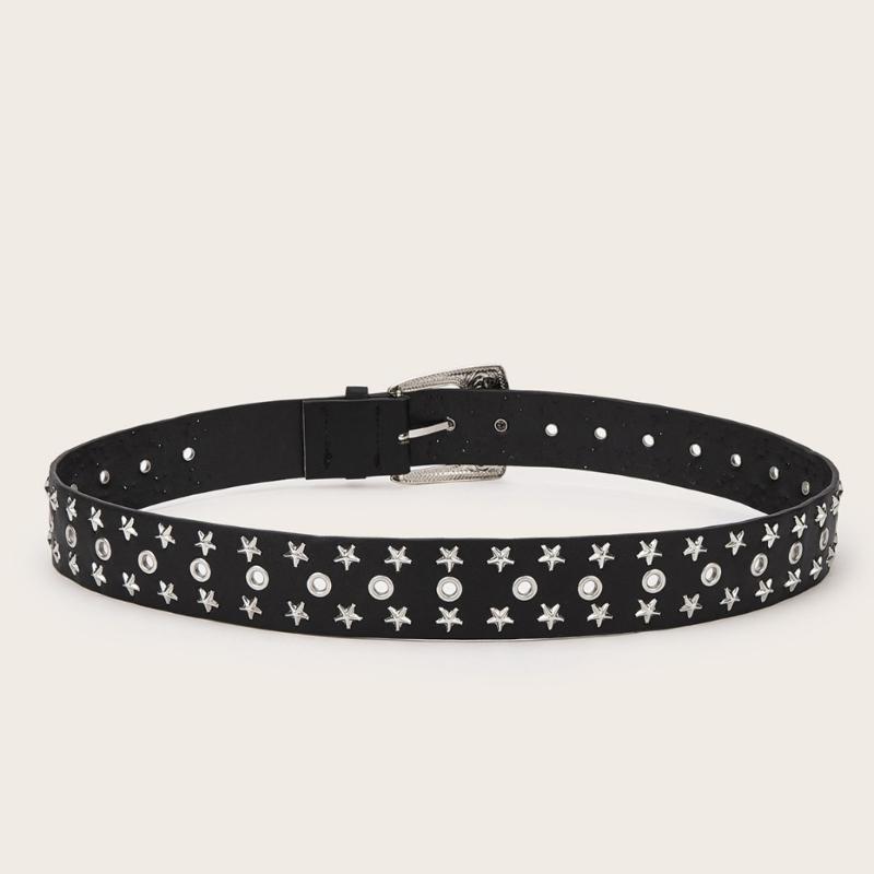 Punk Styles Rivets Studded Waist Belt Adjustable Waistband PU Leather Waiststrap For Women Teens Various Occasion